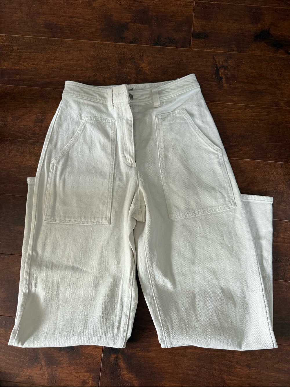 Wilfred Cream Wide-Leg Utility Pants